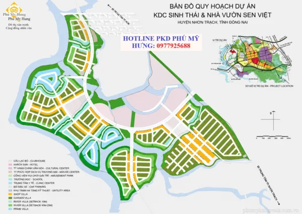 Quy hoạch 212 hecta dự án Phú Mỹ Hưng Nhơn Trạch